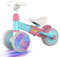 RAINBEAN Kinder Laufrad ab 1 Jahr Lauflernrad Spielzeug für Mädchen Geschenke mit Licht 12-36 Monate Kinder Kleinkind Fahrrad Spielzeug ohne Pedal Stille Räder erste Geburtstag Geschenke (Blau Rosa)