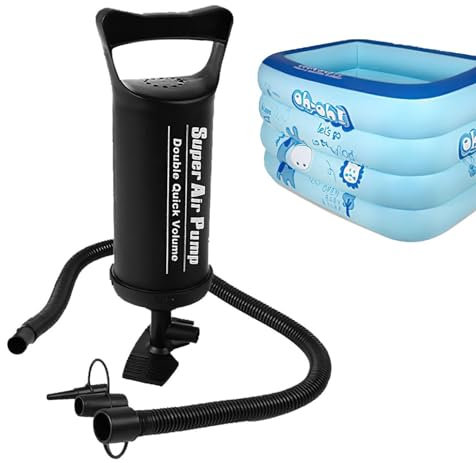 Luftpumpe, langlebige Inflator Fußballpumpe, Luftmatratzenpumpe, Luftbett Handluftpumpe, elektrische Pumpe für aufblasbare Gegenstände, Handbetriebene Luftpumpe, Double Action Handpumpe, tragbare