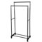 AKTIVE Max Home Burro ropa doble con ruedas y estante, 75 x 40 x 157 cm, Máx 16 kg, Frenos, Armario abierto, Organizador zapatos, Vestidor, Burros percheros (18435)