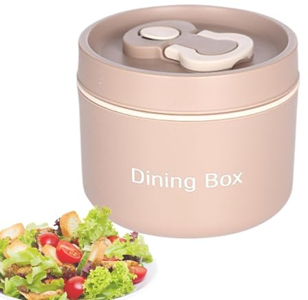 Oldmoom Barattolo termico per alimenti, con cucchiaio, grande capacità, a prova di perdite, portatile, per viaggi, campeggio, picnic