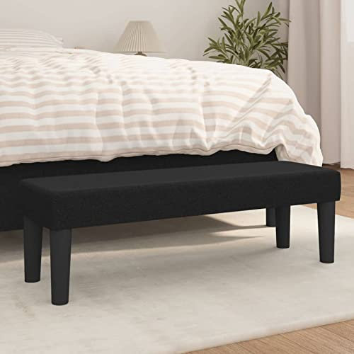 Xichuzi Banco de Tela Negro 100x30x30 cm, Banco Recibidor, Banco Comedor, Bancos para Cocina, Banco Vestuario, Mueble Camper