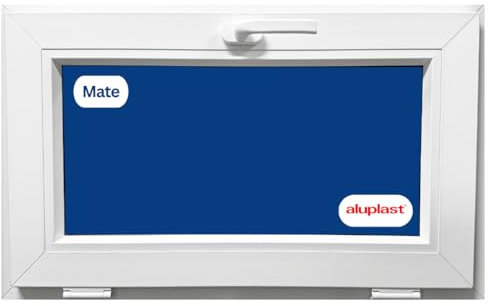 Ventana PVC Reforzada 800x500 Blanca | Oscilante | Cristal Climalit Mate | Perfil Aluplast | Entrega 24/48h