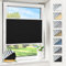 Magiea Plissee ohne Bohren verdunkelung, Thermo Plisseerollo Klemmfix, 70x100cm(BxH) Schwarz, Verdunklungsplissee 100% lichtundurchlässig, Faltrollo für Fenster, Sichtschutz Sonnenschutz