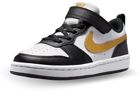Nike Zapatillas Unisex para niños Court Borough Low Recraft, Black Metallic Gold Black White, 28 EU