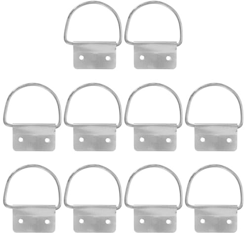 Cabilock 10 asas metálicas para cubos de basura - Asas de repuesto resistentes para cubos y papeleras - Anillo de hierro para cajas de herramientas, cofres y contenedores