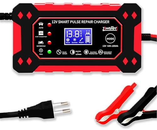 ZKSJFU Caricabatterie Moto per Kawasaki Z 900 2000-2025, Schermo LCD, Multi-Protezione, Controllo Temperatura, Mantenimento per Moto