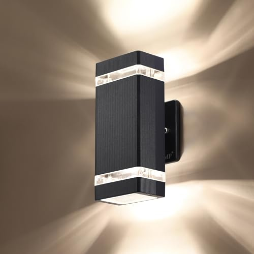 LMP LED Square Up and Down Lights Outdoor Wall Light，Body in Aluminum Waterproof Outdoor Wall Lamps，3000k 5W with Certificate ETL