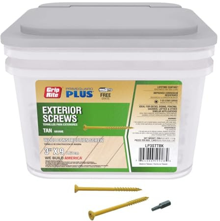 Primesource Building Products Inc Grip-Rite PrimeGuard Plus No. 9 S X 3 in. L Star Bugle Head Deck Screws 25 lb - Case of: 1