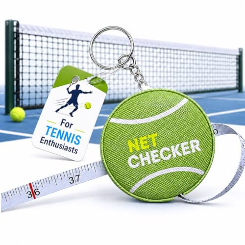 Scoring Right Net Checker Tennis Height measuring tape and keyring (Green)