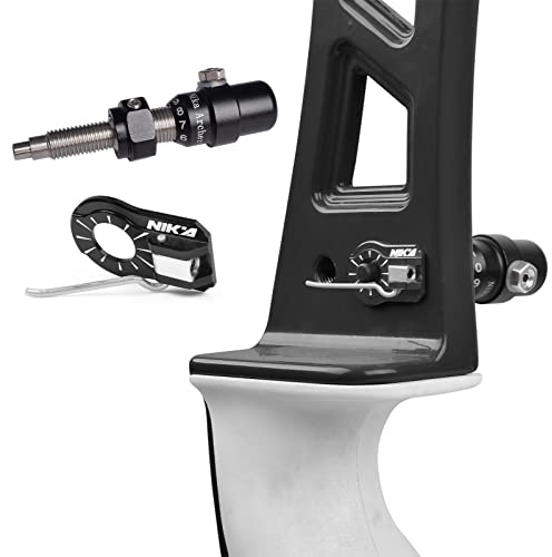 Piston de tir à l'arc en aluminium + jeu de flèches magnétiques – Arcs inversés, bouton pression vissable, support magnétique en métal pour main droite ou gauche, outil d'installation