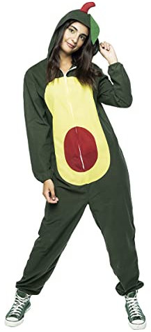 Rubies Avocado-Kostüm für Erwachsene, Unisex, Einheitsgröße, Jumpsuit mit Kapuze, original Halloween, Karneval, Party, Junggesellenabschied, Cosplay und Geburtstag.