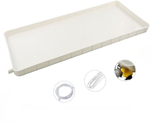 GODARM Bandeja de goteo del aire acondicionado fabricada en PVC con manguera de drenaje 2M/3M/4M/5M Hebilla y alambre de hierro - Bandeja de recuperación de condensados (1-2p-2m Water Pipe)