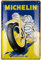 Nostalgic-Art Retro Blechschild, 20 x 30 cm, Michelin – Motorcycle Bibendum – Geschenk-Idee für Motor-Fans, Original Lizenzprodukt (OLP), aus Metall, Vintage Design, Blechschilder Sprüche, Reifen-Deko