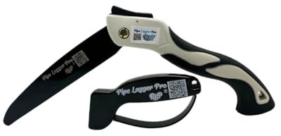 PBP PipeLagger Pro - Sierra de aislamiento plegable Laggs y afilador gratis, herramienta de corte compacta, resistente y portátil de grado profesional para aislamiento de tuberías, rebordes y varios