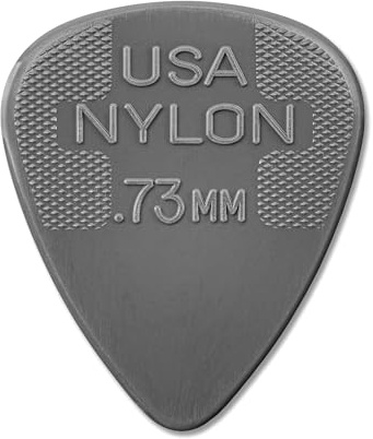 JIM DUNLOP - 44F073 Set 24 Plettri Nylon Standard 0.73 mm | Flessibili, Resistenti, Suono Caldo e Preciso, Colore Grey