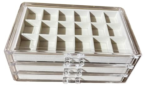 Vitrine Collection Rock,Vitrine En - Boîte de collecte en acrylique transparent à 54 emplacements | Acrylique Transparent à 3 couches, sauvegardez de précieux souvenirs avec des roches, des coquillage