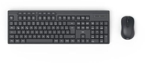 Hama WKM-200 Radio Kit Souris + Clavier Allemand, QWERTZ Noir