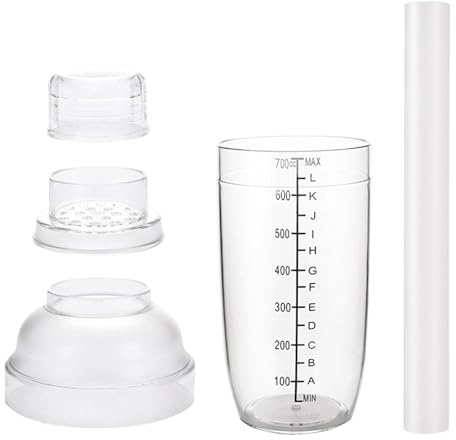 Cocktailshaker-set, klar shakerflaska, drickshaker, set med citronhammare, cocktailshaker-kit med kapacitet, drinkmixer, cocktailshaker-, för bar, lila