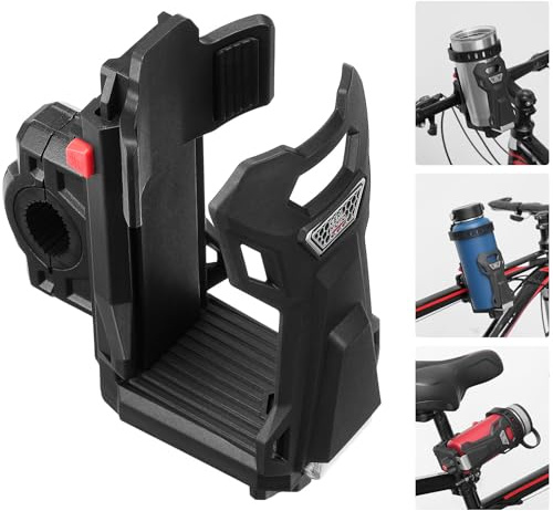 KEMIMOTO Flaschenhalter Fahrrad, Maximaler Flaschendurchmesser 9.5 cm, Getränkehalter Fahrrad für 2.16-3.18cm Rahmen und Lenker, Verstellbarer Trinkflaschenhalter für Roller, Rollstuhl, Motorrad, MTB