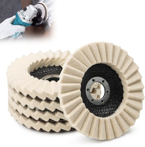 Yooyan Lot de 5 disques de polissage de 125 mm - Pour le ponçage et le polissage de la peinture, de l'acier inoxydable, du bois et du plastique
