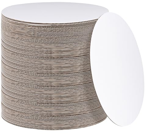 PUCSIQ 50 Stück Tortenunterlage 30 cm, Weiß Tortenplatte 2 mm dicke, Runde Kuchenplatte, 12 Zoll Pappe Cakeboard für Geburtstag, Hochzeit, Feiern