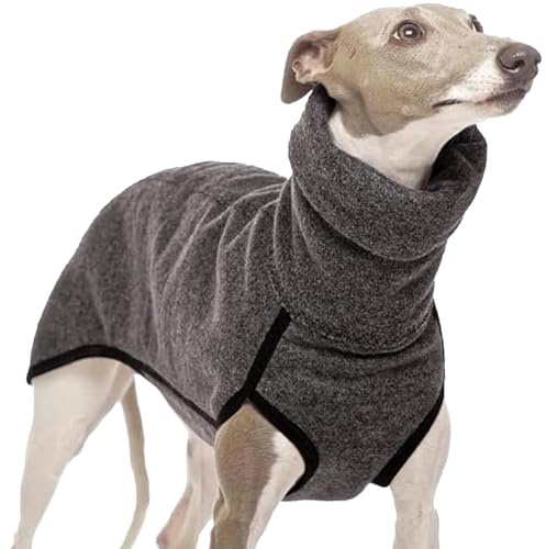 Abrigo Invierno Cálido para Perros, Jersey De Forro Polar para Galgos, Camisa De Cuello Alto,Abrigo Jersey Whippet, para Perros Pequeñas, Medianas Y Grandes