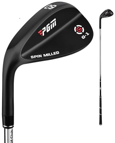 Cuneo di sabbia da golf a 56/60 gradi, per mancini, per donne, uomini e adulti, cunei per mazze da golf, per interni ed esterni, per sport e allenamento (sinistra, 60D (nero)