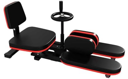 Kraftig Bensträckare Med Hjul, 210° Delad Maskin For Flexibilitet, Bekväm Skumkudde Och Ryggstöd, 200 Kg Lastkapacitet For Hemmagym(Black)