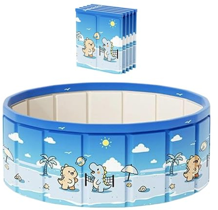 Fold Up Pool Outdoor Bath Tub with Drain Pipe Foldable pool