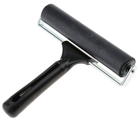 Tubayia Rubber Roller Linoleum Roller Rubber Brayer Roller for Craft Block Printing Lino Print (15 cm)