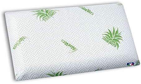 Generico Adb Cuscino Cervicale 100% Memory foam Made in Italy Ergonomico per letto singolo matrimoniale guanciale ortopedico per dormire aloe vera