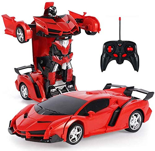 Déformation Robot Transformers RC Car Télécommande, 2 en 1 Voiture Jouet Cadeau pour Enfants (B)