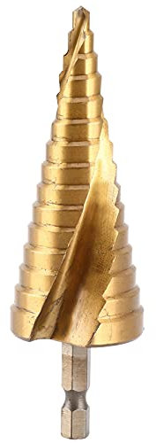 Step Drill Bit, Professional X‑Shaped Step Drill Bit for Drilling Wood(4mm~12mm)