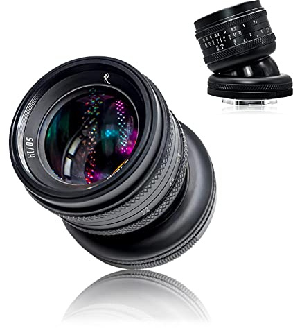 AstrHori 50mm F1.4 Full Format Manual Tilt Lens with Large Aperture Compatible with MFT M4/3 Mirror less Mount Cameras