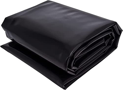 Poweka Bâche pour Bassin Jardin en PVC 3M*4M,Revêtement Bâche pour Étang Extérieur Bassin de Poissons Noir en HDPE,pour Bassin Koi, Cascades d'eau, Baies