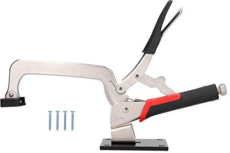 Bench Clamp, Heavy Duty Hold Down Clamps, 360 Degree Rotation Toggle Clamp Antislip Horizontal Quick Release Toggle Clamp with Non-marring Rubber Pad for Woodworking Jigs and Fixtures