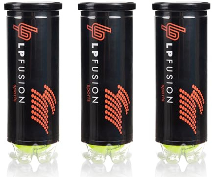 LP Fusion Buy Professional FusionX Pro Padel Balls, Pro & Beginner Padel Balls, with Storage Bottle, Adults Unisex 3 Un(Set of 3)