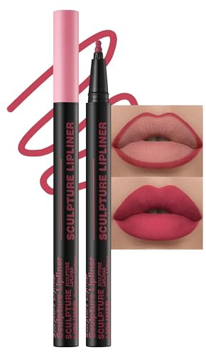 Erinde Wasserfester Lipliner Matte, Long Lasting Lip Liner Tattoo, Hochpigmentierter Lippenkonturendtift, Permanent Smooth Lip Pencil, Natürlicher Lippenstift, Lip Marker Stift #07