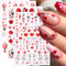 Valentinstag Nagelsticker Heißluftballon Nail Sticker Herz Nagelaufkleber Valentine Rose Blume Nagel Sticker Herzen Floral Nagel Stickers Flower Nagel Aufkleber Nageldesign Nägel Zubehör Nail Art