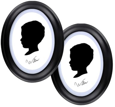 YIFIHGE 2Pack 5x7 Oval Picture Frame Black Oval Photo Frame Wall Hanging Picture Frames for Home Gallery Wedding