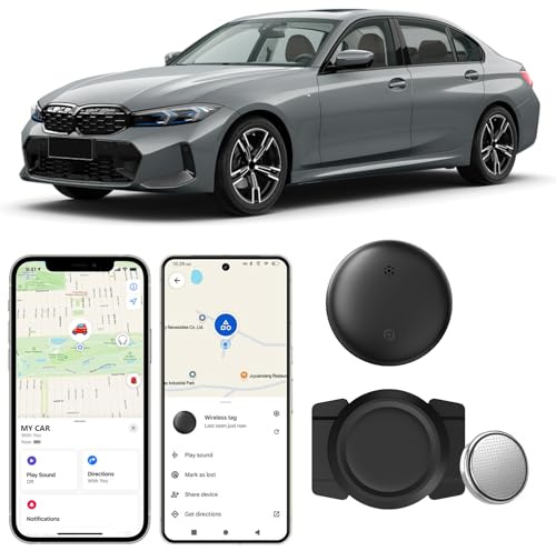 GPS Tracker for Vehicles Compatible with Find My (iOS) & Google Find Hub (Android) Real Time Mini Car Tracker, Global Car Hidden Locator Tracking Device Item Finder No Monthly Fee or Subscription