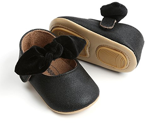 RVROVIC Baby Girl Moccasins | Mary Jane Flats, Crib Shoes, PU Upper, Anti-Slip Design