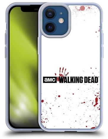 Head Case Designs Officially Licensed AMC The Walking Dead Blood White Logo Gel Case [Military Grade Protection] Compatible with Apple iPhone 12 Mini and Compatible with MagSafe