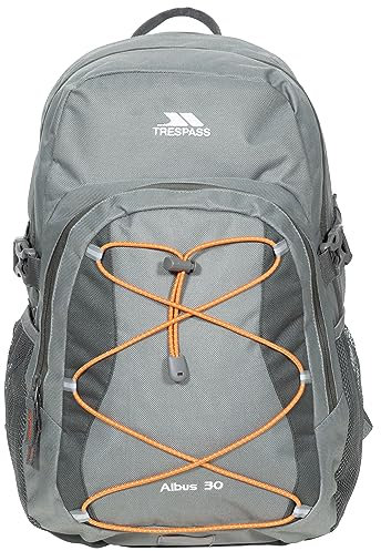 Trespass Albus Rucksack Perfekter Rucksack für Schule, Wandern, Camping oder Arbeit, Oliv/Orange, EACH