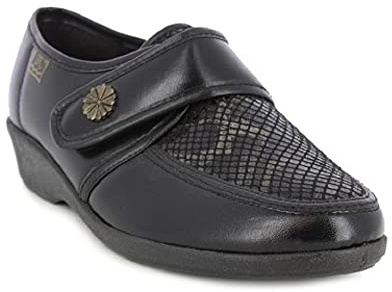 CUTILLAS Zapato para Mujer Doctor, Polipiel Color Negro, Cierre Velcro. Mod.67471 (Negro, Numeric_39)