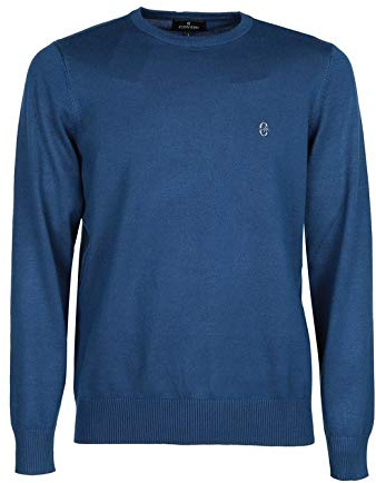 Coveri Maglia Maglione Pullover Uomo Slim Fit Girocollo Colorato M L XL XXL (XXL - Indaco)