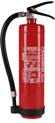 FireShield Water Mist Fire Extinguisher 2ltr For Workshops, Offices And Public Buildings| Class A, F & Electrical Fires | BSI Kitemark, MED, UKCA & CE Certified | Class A & F