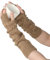 Lusofie Braune Armstulpen Damen Winter Ripped Fingerless Gloves Arm Warmers Handwärmer Handschuhe Mädchen Y2k Lange Strickhandschuhe Pulswärmer Fingerlose Fäustlinge Mit Daumenloch