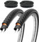 2er Set Fahrradreifen 28x1,75 Zoll 47-622 700x45c Pannenschutz mit Fahrradventil Schläuchen DV