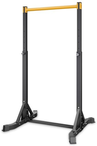 VEVOR Klimmzugstange tragbare Klimmzugstation Power Dip Station mit 150 kg Tragkraft, freistehend mit H-Rahmenkonstruktion & Stahlrohr, 8-fach höhenverstellbar, Training von Armen Rücken Brust